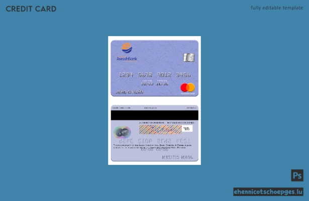 Ethiopia Awash International Bank Mastercard Beispielvorschau
